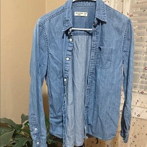 Abercrombie & Fitch Light Blue Denim Shirt